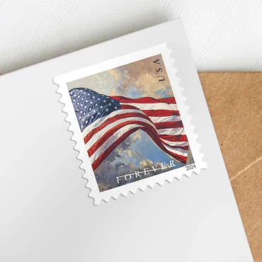 Forever Stamps 2024 U.S. Flags-Patriotic Symbol, First-Class Postage
