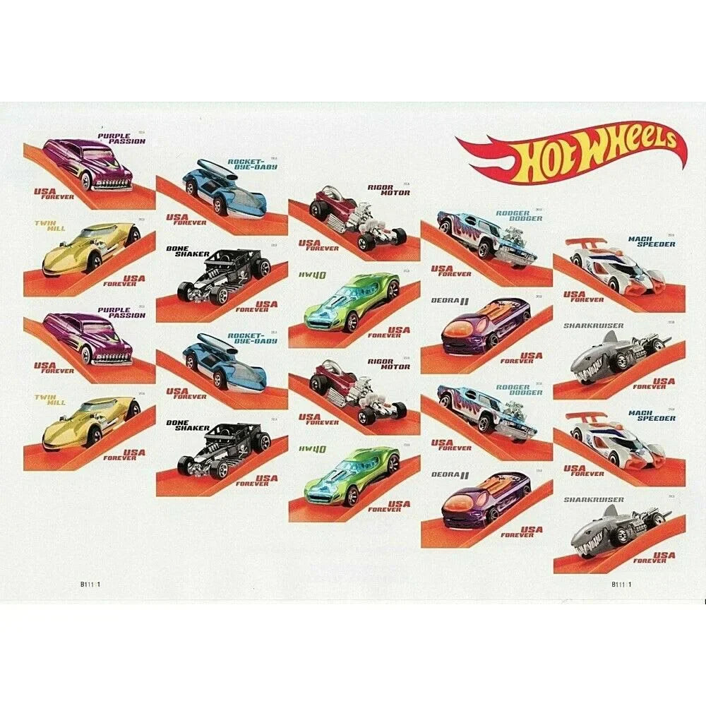 Forever Stamps 2018 Hot Wheels-Classic Toys Series, First-Class Postage