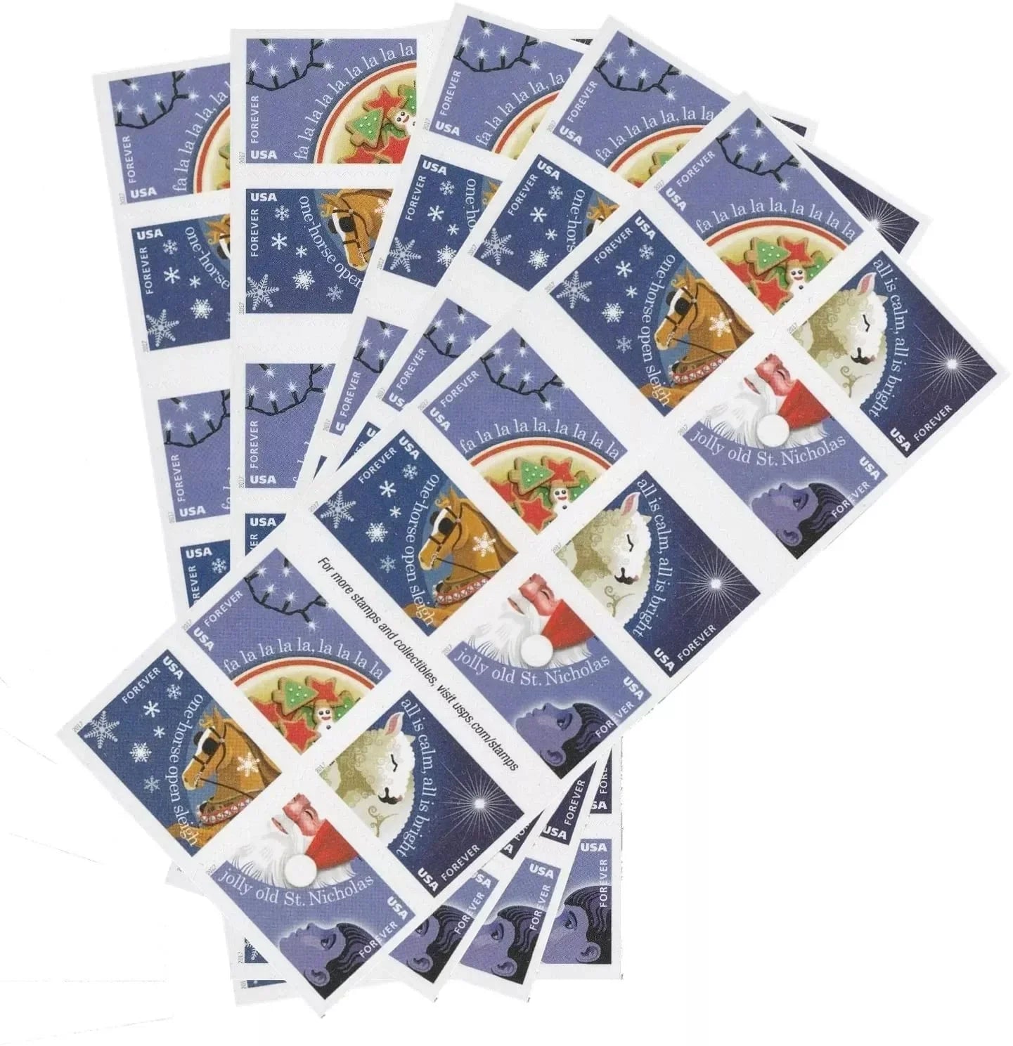 Forever Stamps 2017 Christmas Carols-Holiday Celebration, First-Class Postage