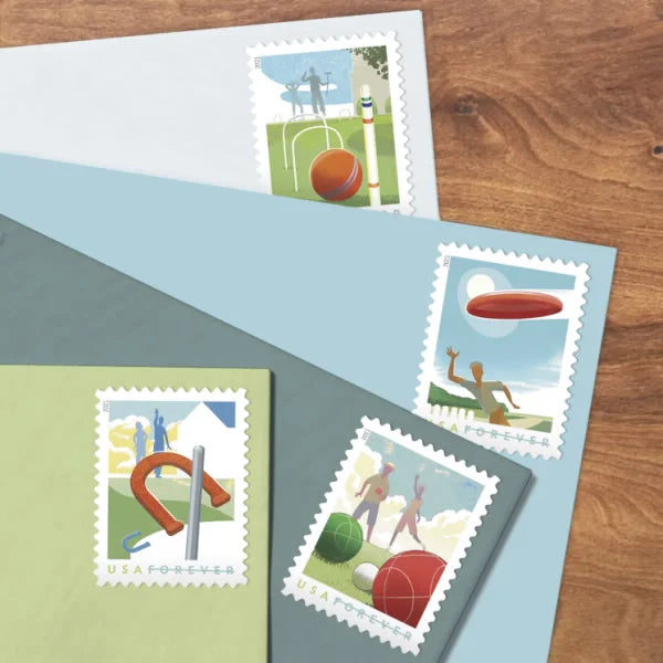 Forever Stamps 2021 Backyard Games-Recreational Activities Series, First-Class Postage