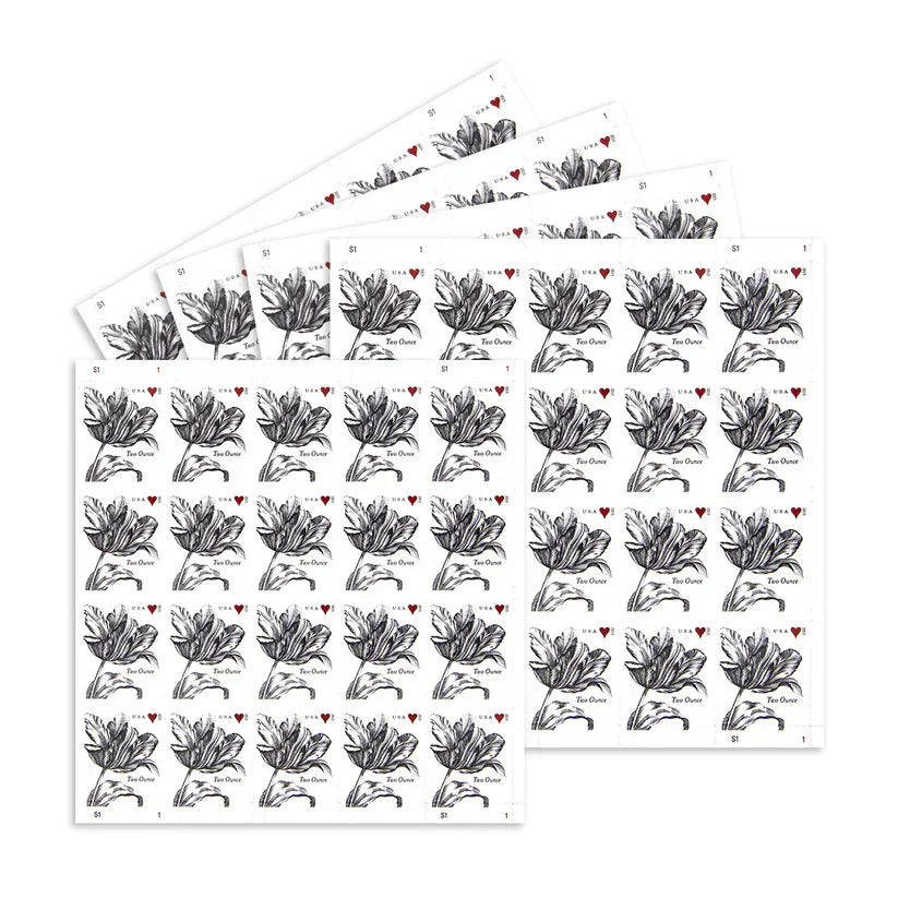 Two-Ounce Stamps 2015 Tulip-Wedding Invitation, First-Class Postage