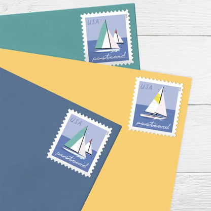 Postcard Rate Stamps 2023 Sailboats-Nautical Theme, Postcard Rate