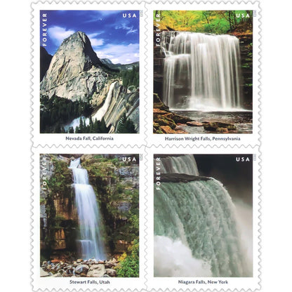 Forever Stamps 2019 Waterfalls-Scenic Nature Series, First-Class Postage