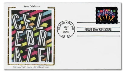 Forever Stamps 2015 Neon Celebrate-Festive Greetings, First-Class Postage