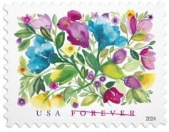 Forever Stamps 2024 Celebration Blooms-Nature Series, First-Class Postage