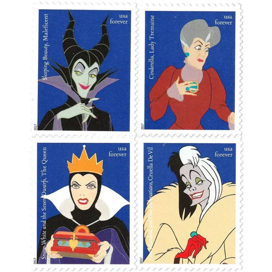 Forever Stamps 2017 Disney Villains-Animated Classics Collection, First-Class Postage