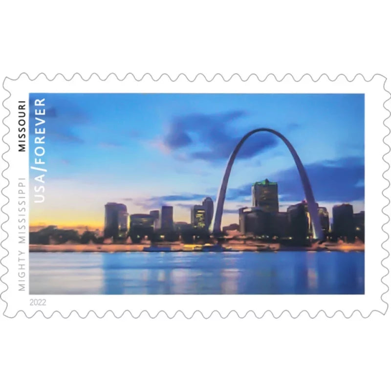 Forever Stamps 2022 Mighty Mississippi-Scenic Waterways, First-Class Postage