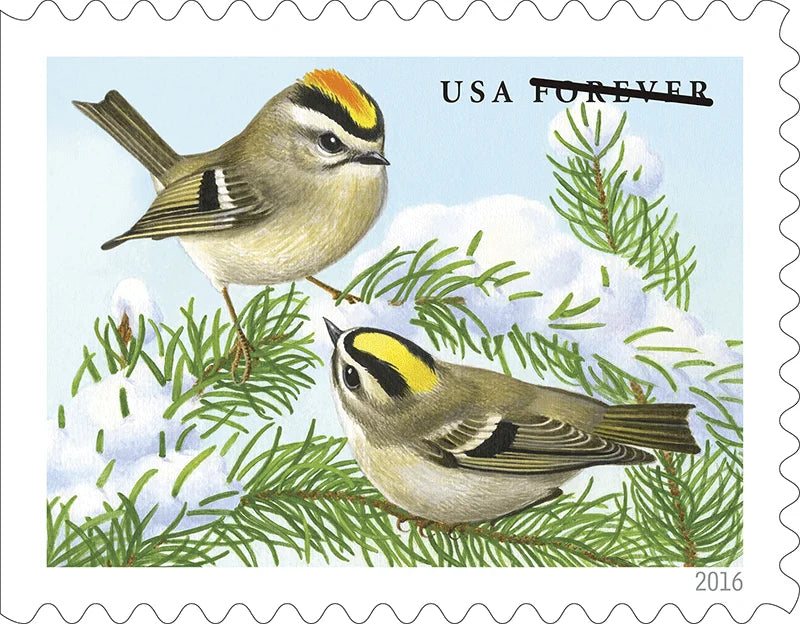 Forever Stamps 2016 Songbirds in Snow-Seasonal Wildlife, First-Class Postage