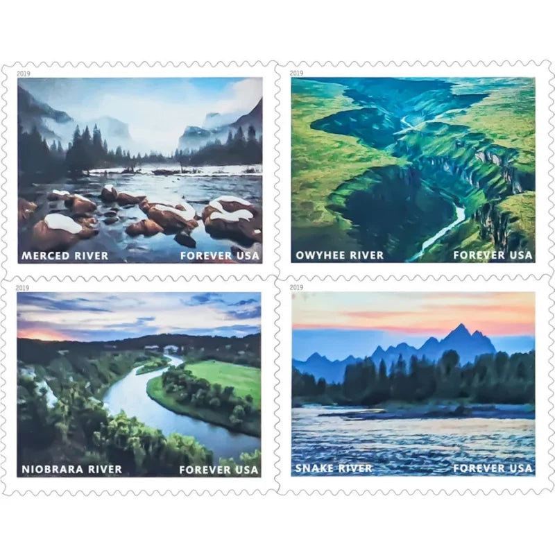 Forever Stamps 2019 Wild and Scenic Rivers-Natural Beauty Series, First-Class Postage