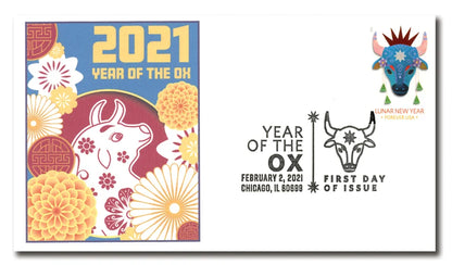 Forever Stamps 2021 Lunar New Year-Year of the Ox, Holiday Celebration, First-Class Postage