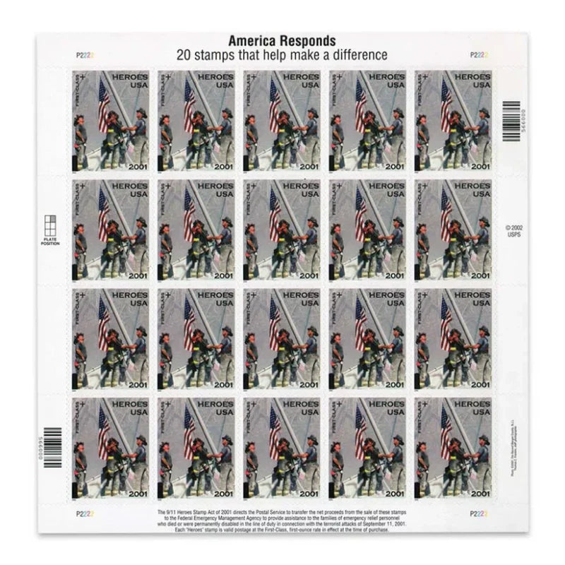First-Class Stamps 2002 Heroes-Honor & Service, Postage