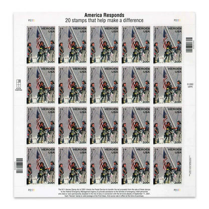 First-Class Stamps 2002 Heroes-Honor & Service, Postage
