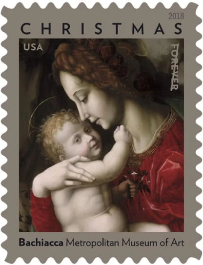 Forever Stamps 2018 Madonna and Child-Christmas Mail, First-Class Postage