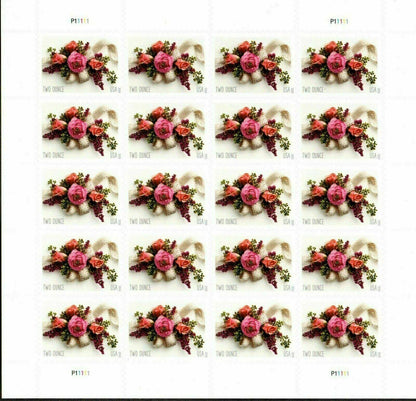 Two-Ounce Stamps 2020 Garden Corsage-Wedding Mail, First-Class Rate