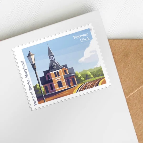 Forever Stamps 2023 Railroad Stations-Historic Trains Collection, First-Class Postage
