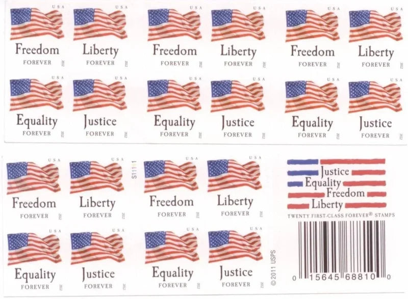 Forever Stamps 2012 Four Flags-Patriotic Symbol, First-Class Postage