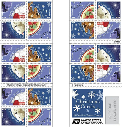 Forever Stamps 2017 Christmas Carols-Holiday Celebration, First-Class Postage
