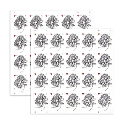 Forever Stamps 2015 Vintage Rose-Wedding Invitation & Love Celebration, First-Class Postage