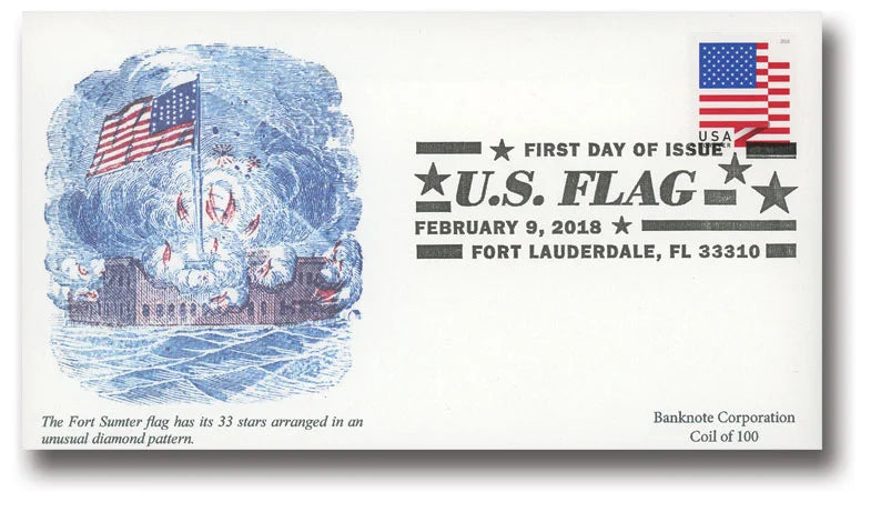 Forever Stamps 2018 U.S. Flag-Patriotic Symbol, First-Class Postage