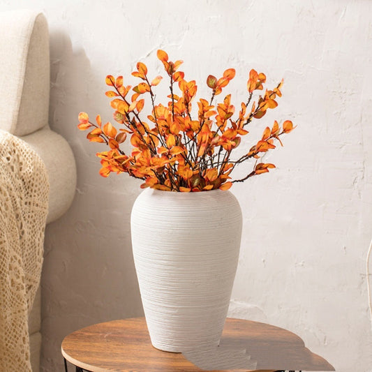 Solid color Japanese dried flower ceramic vase