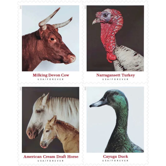 Forever Stamps 2021 Heritage Breeds-Nature Series, First-Class Postage