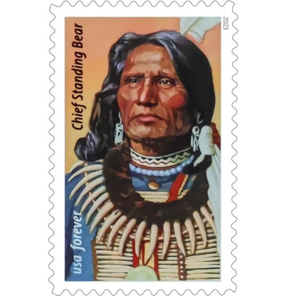 Forever Stamps 2023 Chief Standing Bear-Historical Tribute, First-Class Postage