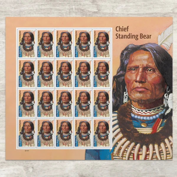 Forever Stamps 2023 Chief Standing Bear-Historical Tribute, First-Class Postage