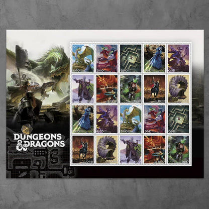 Forever Stamps 2024 Dungeons & Dragons-Cultural Heritage Collection, First-Class Postage