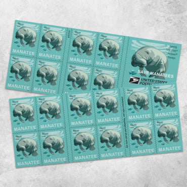 Forever Stamps 2024 Save Manatees-Nature Series, First-Class Postage