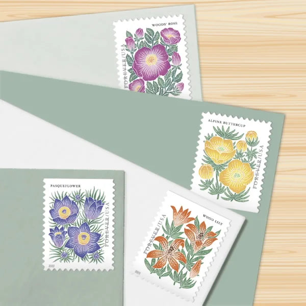 Forever Stamps 2022 Mountain Flora-Nature & Wildlife Series, First-Class Postage