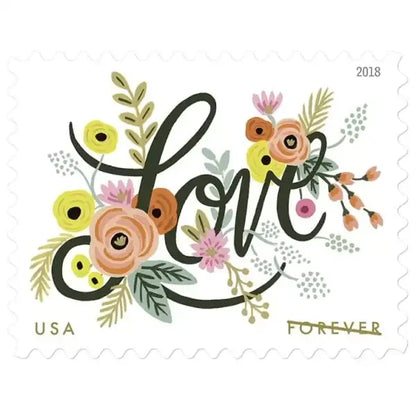 Forever Stamps 2018 Love Flourishes-Wedding Invitation, First-Class Postage