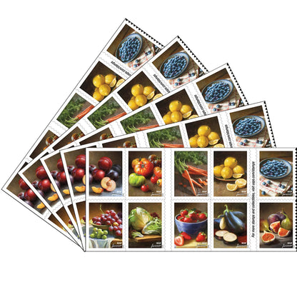 Forever Stamps 2020 Fruits & Vegetables-Fresh Produce Collection, First-Class Postage